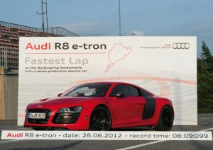 El Audi R8 e-tron es el carro eléctrico "de producción" más rápido en el Nordschleife