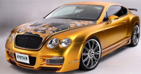 Bentley Continental GT de oro